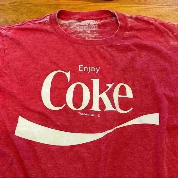 Coke Coco cola vintage enjoy coke distressed T-shirt unisex M - Picture 3 of 7